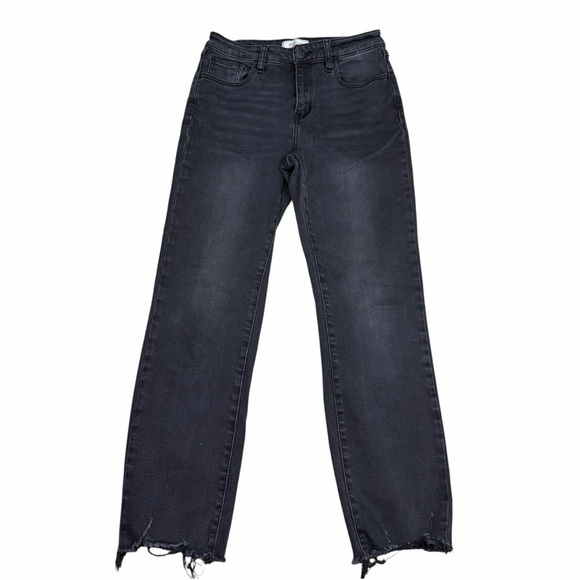 KanCan Denim - KanCan Signature Kurvy High Rise Cropped Straight Jeans | Black |‎ Size 26